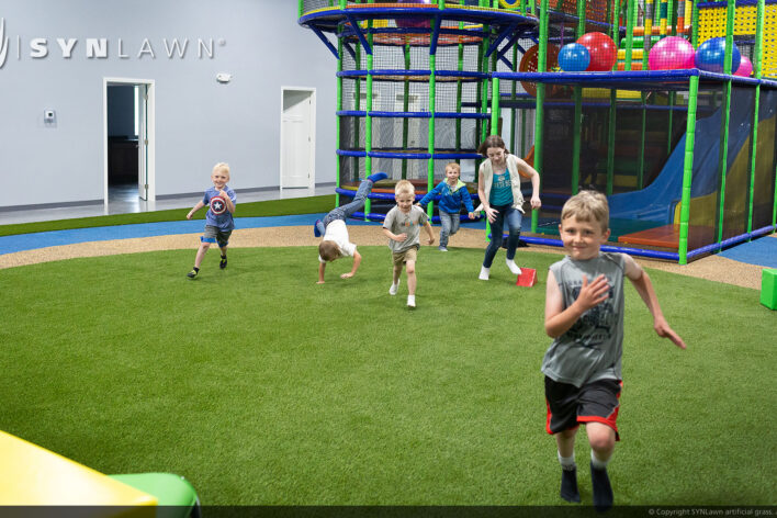image of SYNLawn Edmonton CA play run wild indoor playground grass